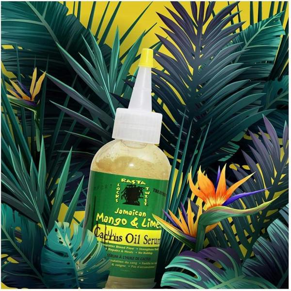 cactus oil extracts specifically designed to retain moisture from the environment to soften& condition dry and damaged locs.
