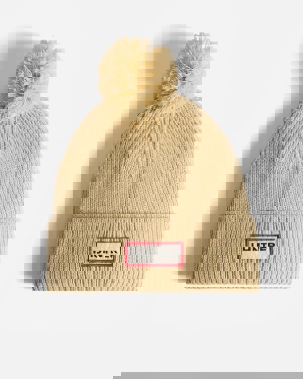 Hunter Brenig Ribbed Pom Beanie - Gravel