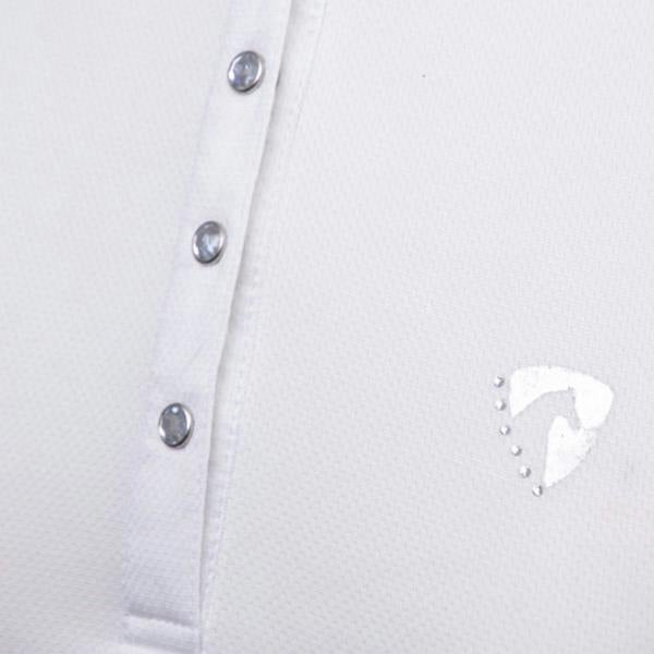 HyFASHION Womens/Ladies Sophia Sleeveless Show Shirt - White Pearl - 