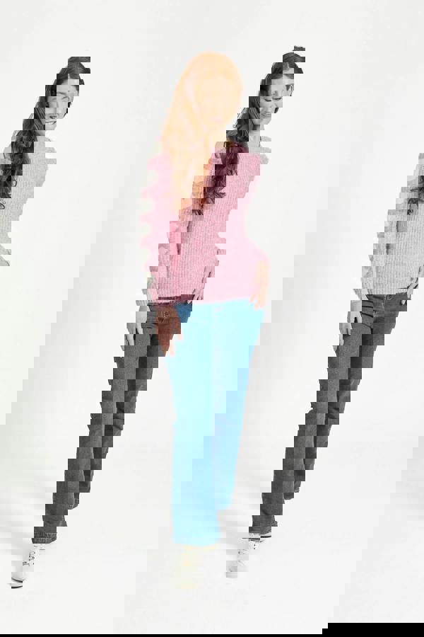 Mudflower Solid Knit Jumper with Heart Sleeves