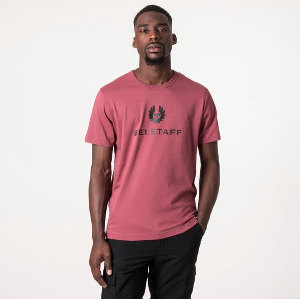 Belstaff Signature Logo Men's T-Shirt - Mulberry