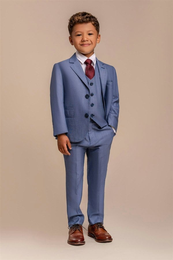 House of Cavani Boys Blue Jay Three Piece Suit