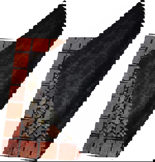 Nicoman Elegant Tile Effect Doormat - Red Edge