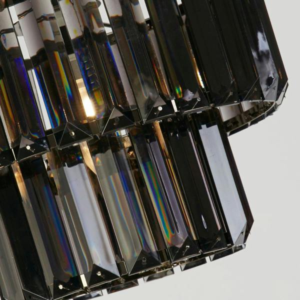Pagazzi Lighting Lombard 2 Tiered Black Chrome Ceiling Pendant Shade