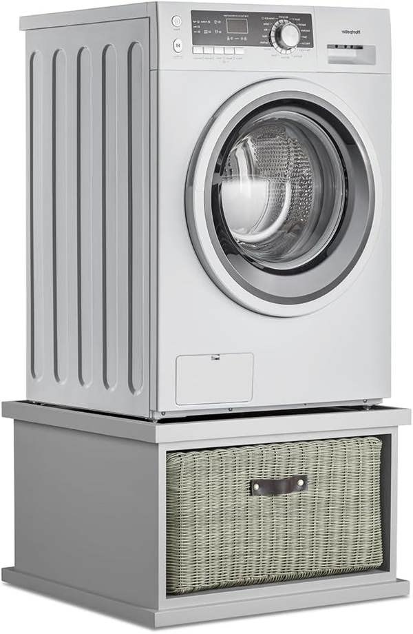 Statement Furniture Tetbury Washing Machine Pedestal, Dryer Stand with Storage Basket