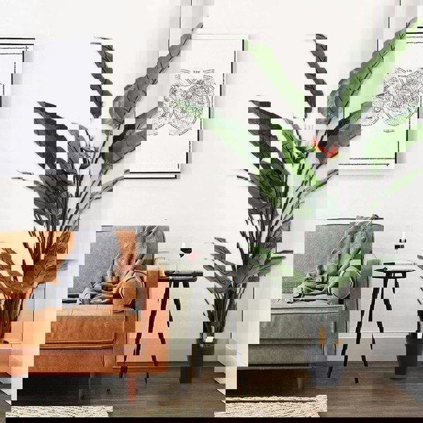 180cm Artificial Potted Bird of Paradise Palm Tree Living and Home