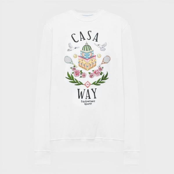 Casablanca Casa Way Embroidered Sweatshirt White