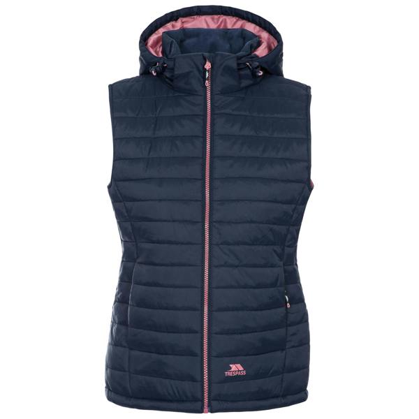 Trespass Womens/Ladies Aretha Casual Gilet - Navy Dusty Rose - 
