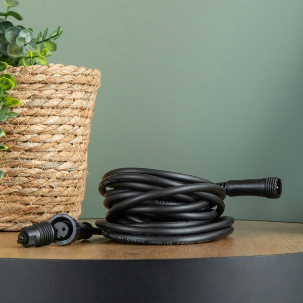 Samuel Alexander 5m Black Connectable Max Extension Cable for Christmas Lights