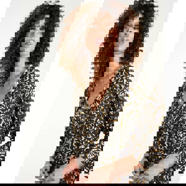 Blue Vanilla V Neck Shell Midi Dress