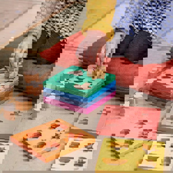 tickit Rainbow Wooden Shape Stacker