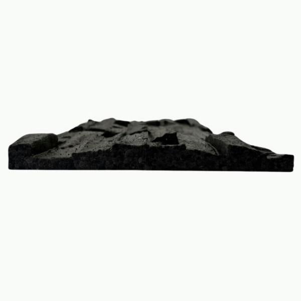 Wallsupply UltraLight Benevento Stone 3D Media Wall Panels Tiles EPS, 30pcs 3.15m² Black Stone