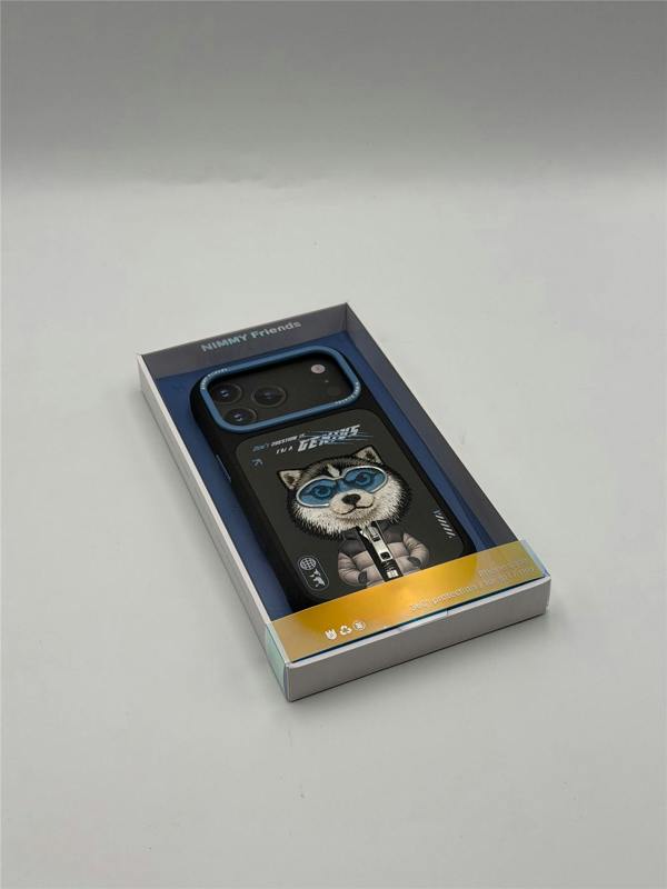Nimmy Friends Nimmy Cool & Cute 2.0 Husky Case with MagSafe for iPhone 17 Pro 6.3" Grey Blue - N-KMLL-IP17-PRO-017-A