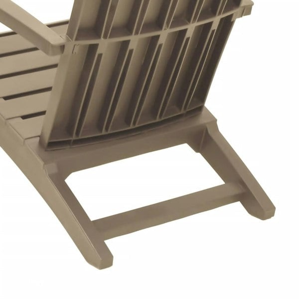 Berkfield Garden Adirondack Chairs 2 pcs Light Brown Polypropylene