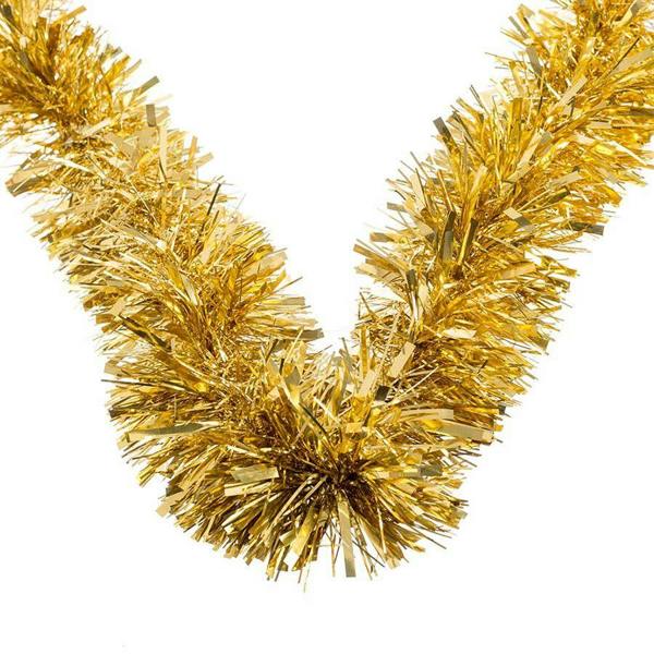 Gold Christmas Tinsel Range - 2m Thick Shiny Trim and Pack Sizes for Home Decorating image 5