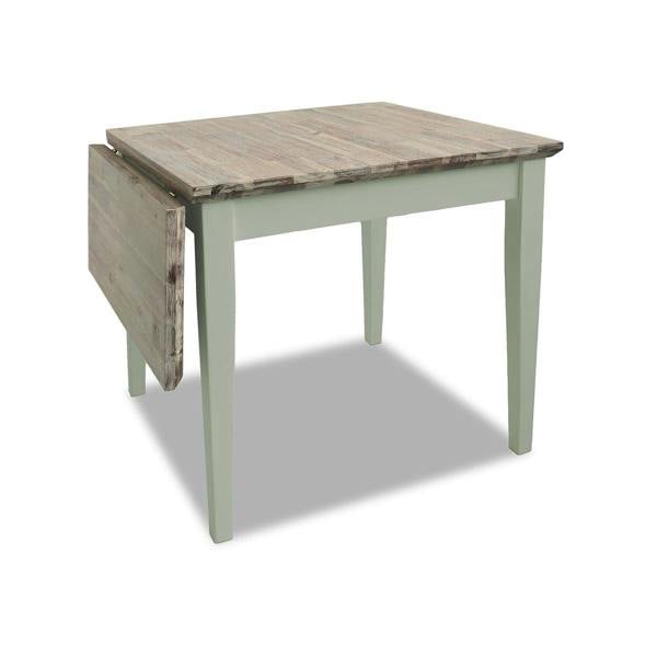 Statement Furniture Florence Square Extendable Kitchen Dining Table, Drop Down Leaf Small Table
