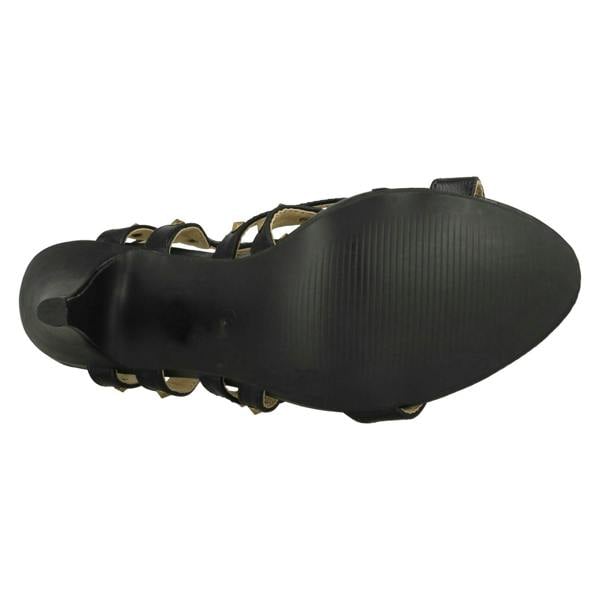 Spot On Ladies Spot On High Heel Studded Strap Sandal