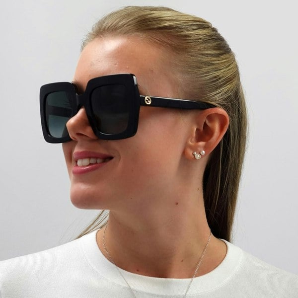 Gucci Sunglasses GG0328S 001 Black Grey Gradient