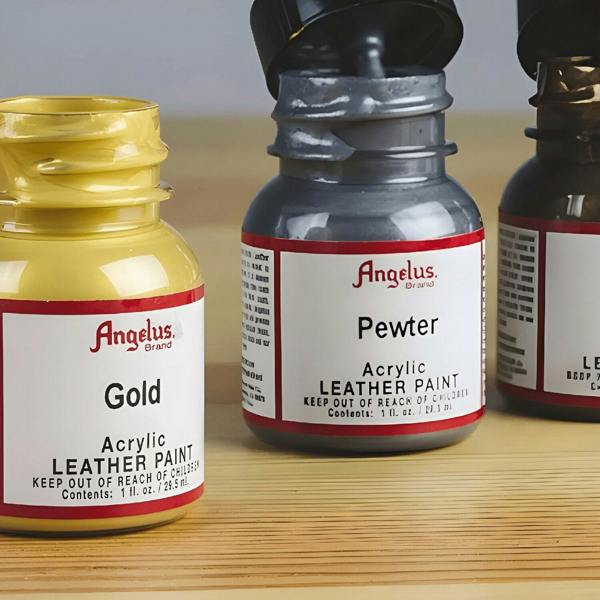 Angelus Metallic Leather Paint for Sneaker Customs and Shoes 1oz