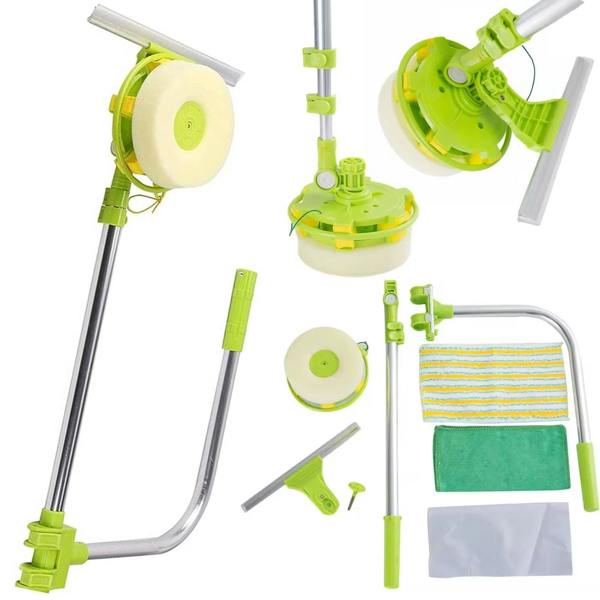 ATEK Telescopic Window Cleaner Squeegee Brush High Reach U-Type