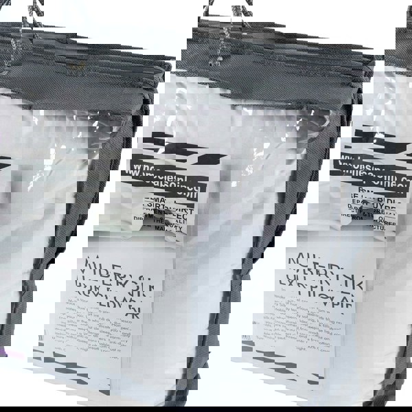 HOMESCAPES Pure Mulberry Silk Blend Pillow Pair with 100% Cotton Casing