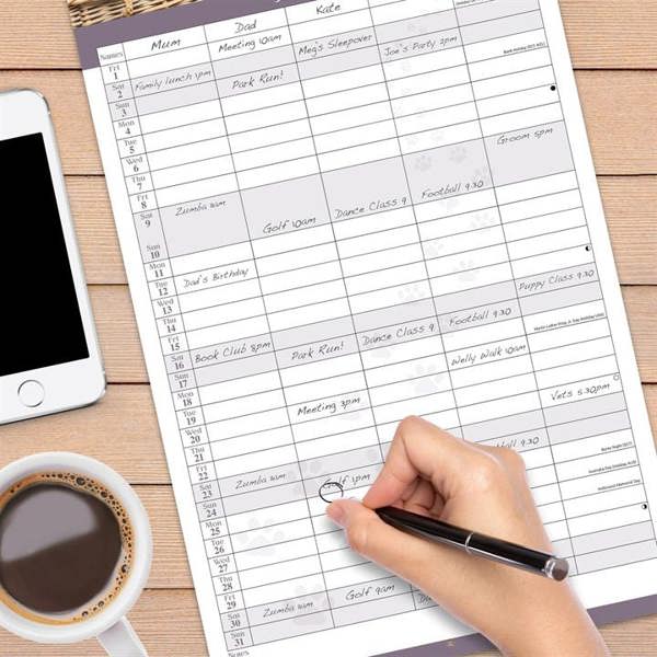 Black Labs Family Organiser 2027, Family Planners, Month To View, Dogs, Gift
