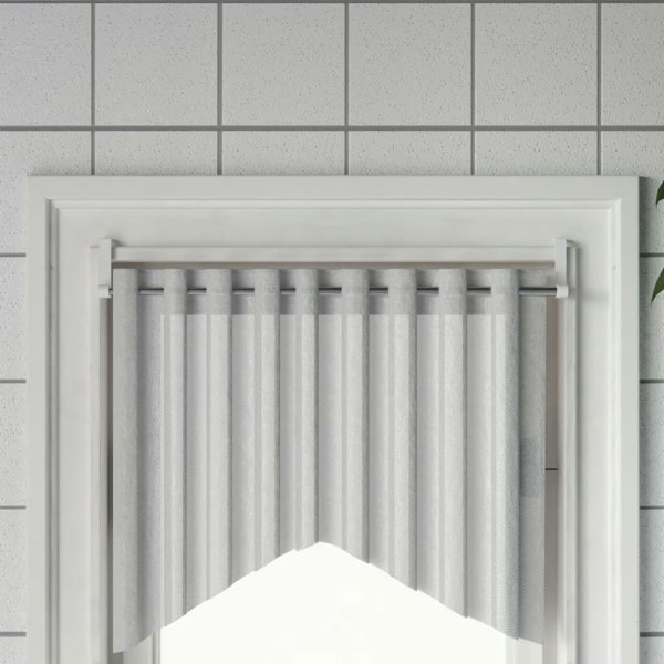 Berkfield Curtain Rails 2 pcs White and Silver 60-105 cm Aluminium