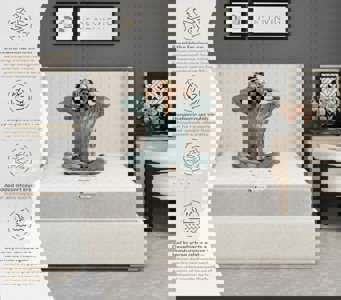 DS Living Tranquil 13.5 Bonnell Spring  Mattress with Gel Comfort Layer - 5ft - King - Essentials by DS Living