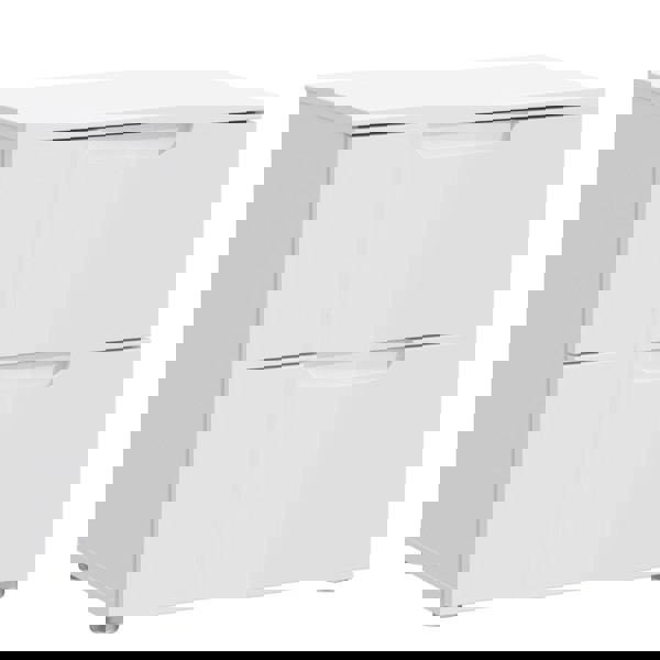 Furniture To Go Sienna Bedside in White/White High Gloss