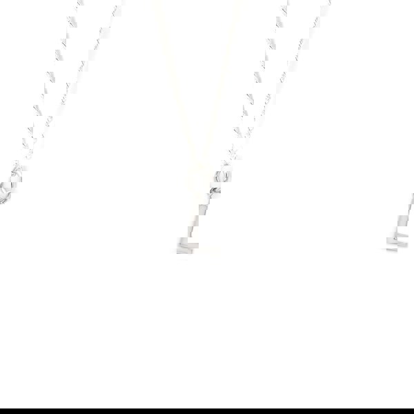 Say It With Dainty Block Initial Necklace - Sterling Silver