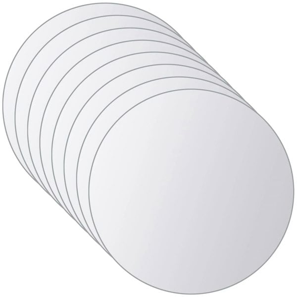 Berkfield 16 pcs Mirror Tiles Round Glass