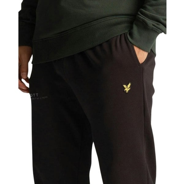 Lyle & Scott Co-ordinate Print Jet Black Sweat Pants