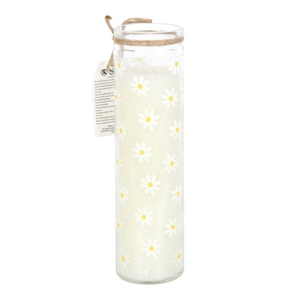 Something Different Daisy Tube Candle - White/Clear