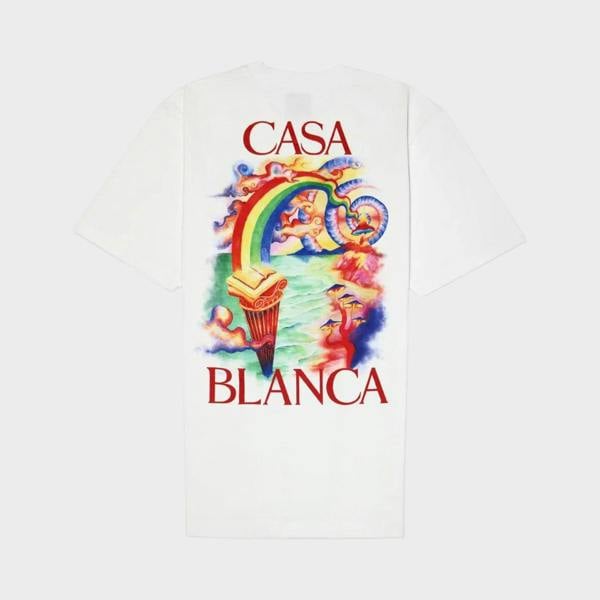 Casablanca Printed T-Shirt Nature Teacher White