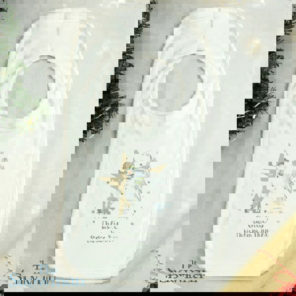 Personalised Memento Company Personalised The Snowman Magical Adventure Bib