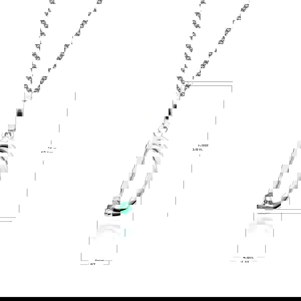 Gemondo Initial Emerald Letter Charm Necklace in 9ct White Gold