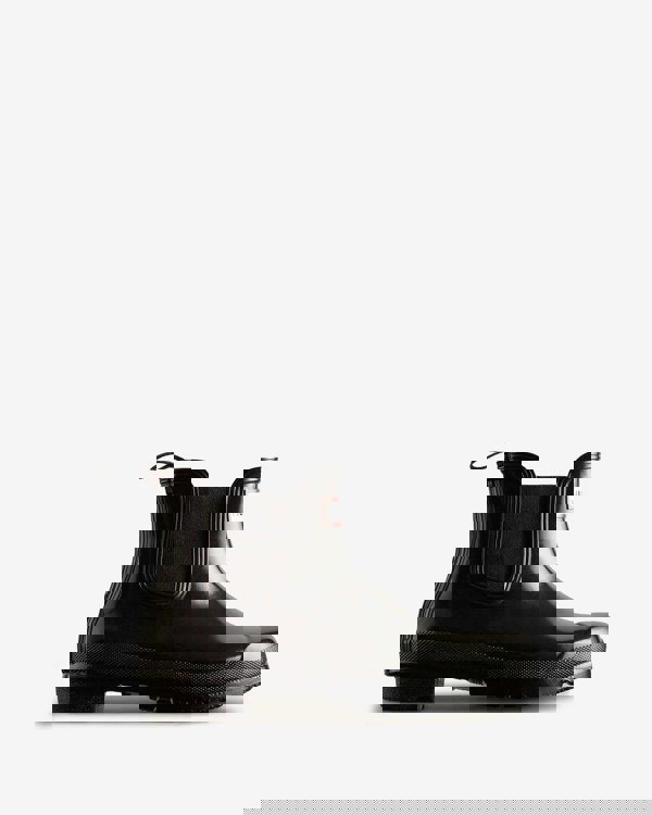 Hunter Original Chelsea Gloss Womens Boots - Black - CHO - Designer Womens Short Wellies