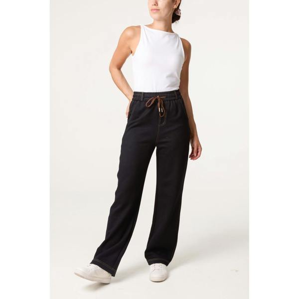 Blue Vanilla Contrast Stitching Trousers