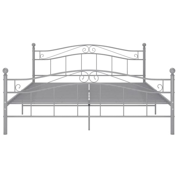 Berkfield Bed Frame Grey Metal 200x200 cm