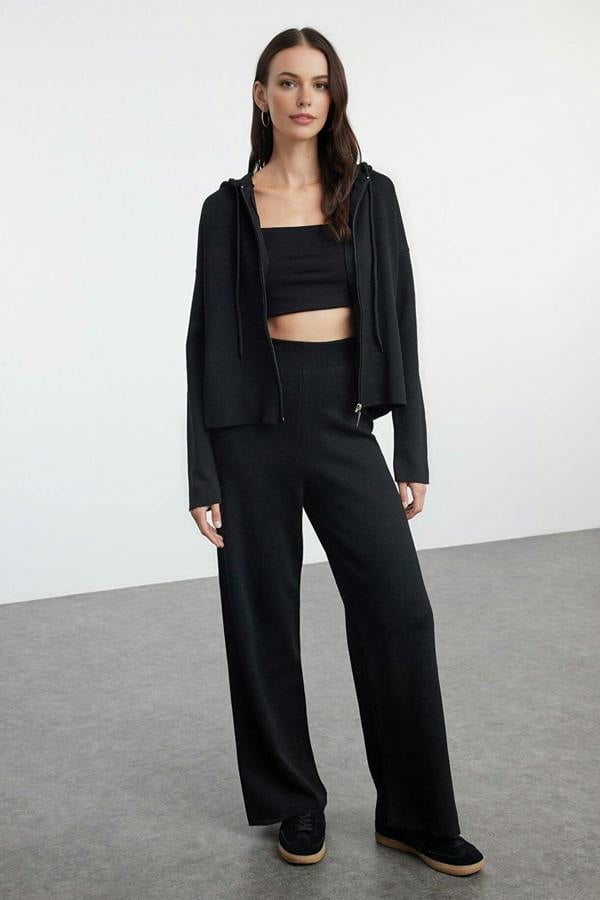 WOVCOR 2-Piece Hooded Knit Top & Pants Set