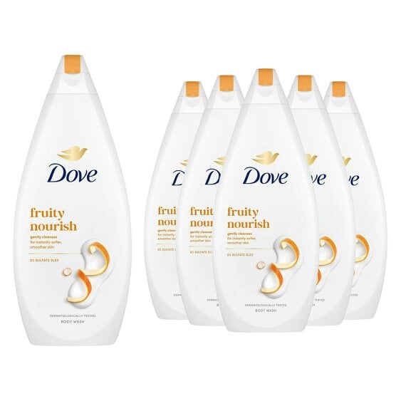 Dove Caring Bath Fruity Nourish Bath Wash 720ml With 0% Sulfate SLES, 6 Pack