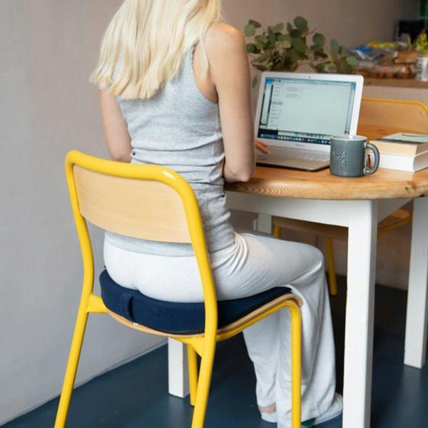 8° Degree sitting Wedge car cushion pillow working from home office chair improve back pain hip knees above - Putnams high density