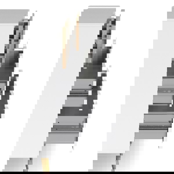 Furniture To Go Oslo Chest of 4 Drawers (2+2) in White and Oak