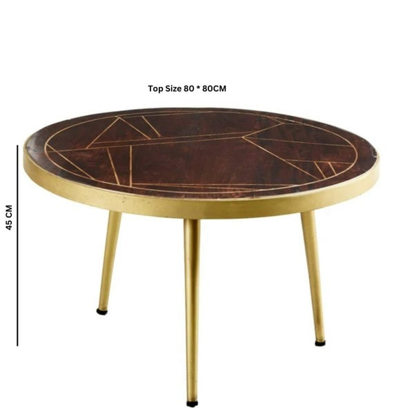 IH Design Round Coffee Table Bishop Dark Mango