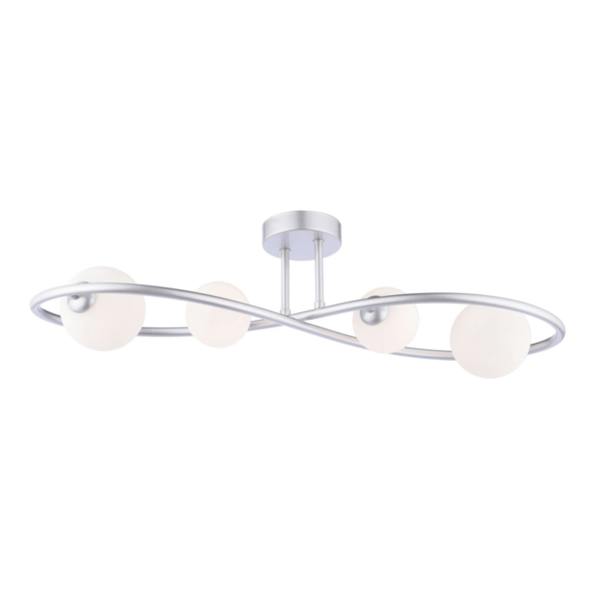 Pagazzi Lighting Lena 4 Light Matte Silver Semi Flush Ceiling Light