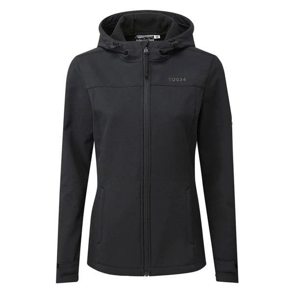 TOG24 Womens/Ladies Keld Hooded Soft Shell Jacket - Black