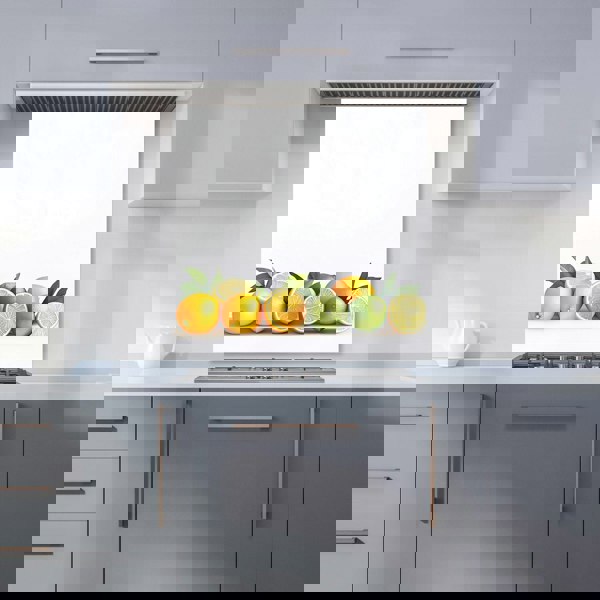 Warren Reed - Designer Citrus Parade on White Kitchen Splashback