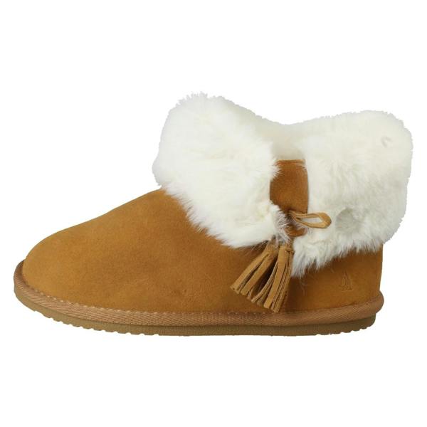 Hush Puppies Ladies Hush Puppies Memory Foam Leather Warm Lined Bootie Slippers Ayana