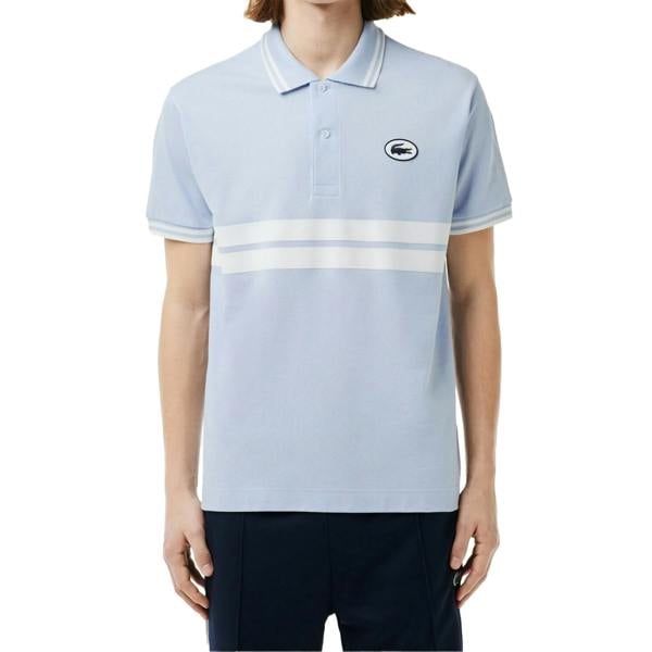 Lacoste Mens Original L.12.12 Striped Organic Cotton Classic Polo Shirt - Multicoloured - 