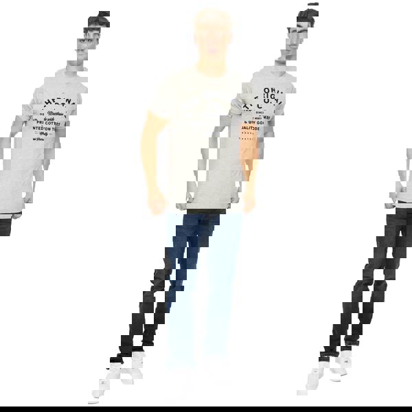 Crosshatch Mens Shoptown T-Shirt - Grey Marl - 